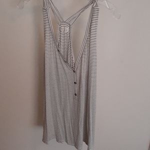 Maurice's black and white racerback tank top